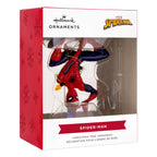 Hallmark Marvel ornament with Spider-Man hanging upside down