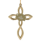 Handcrafted Holiday Time cross ornament in gold