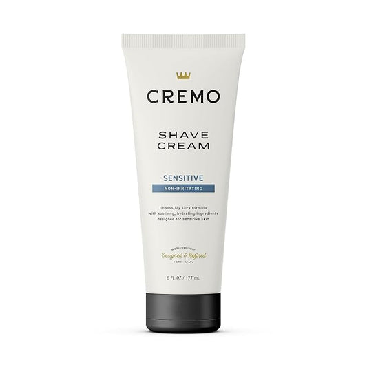 Cremo Sensitive shaving cream for men 6 fl oz tube