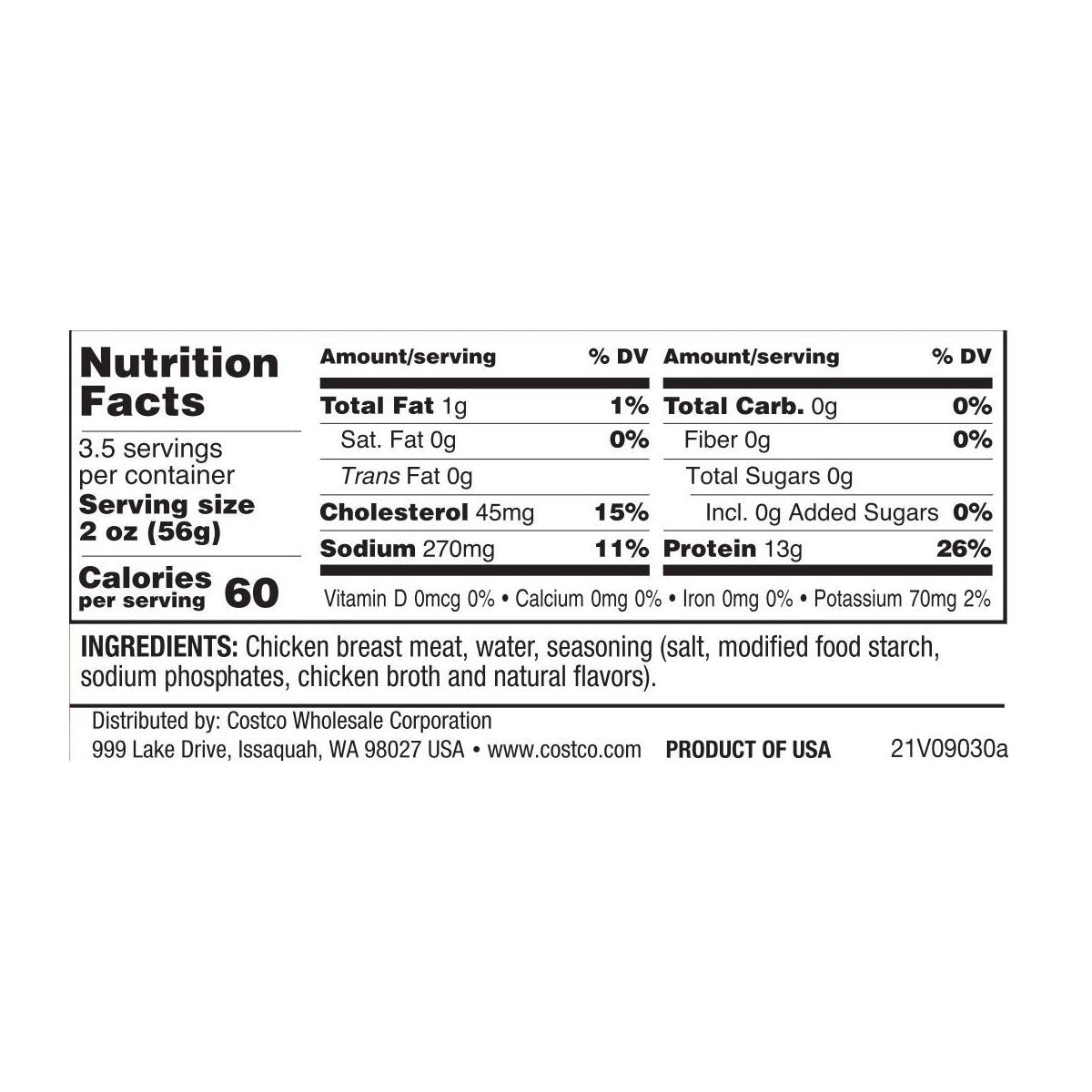 Kirkland Signature, Chicken Breast, 12.5 oz, 6-Count