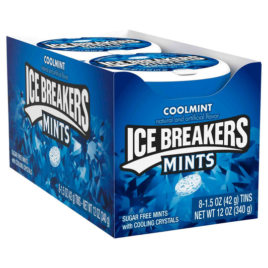 Ice Breakers mints with cool mint flavor crystals