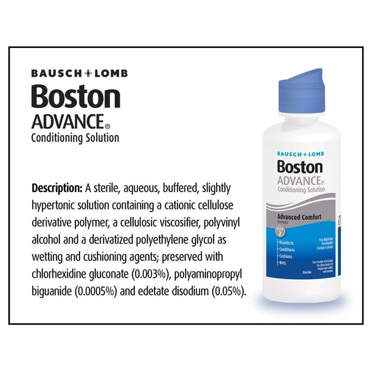 Boston ADVANCE lens care bottles in 9 fluid ounce set