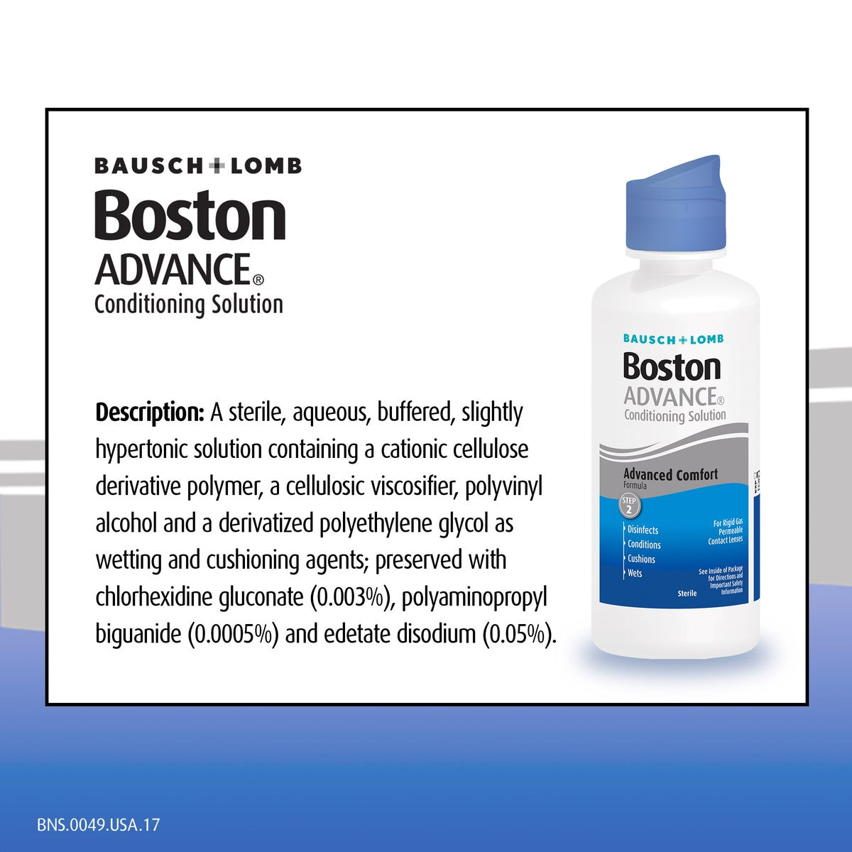 Boston ADVANCE rigid gas permeable contact lens solution