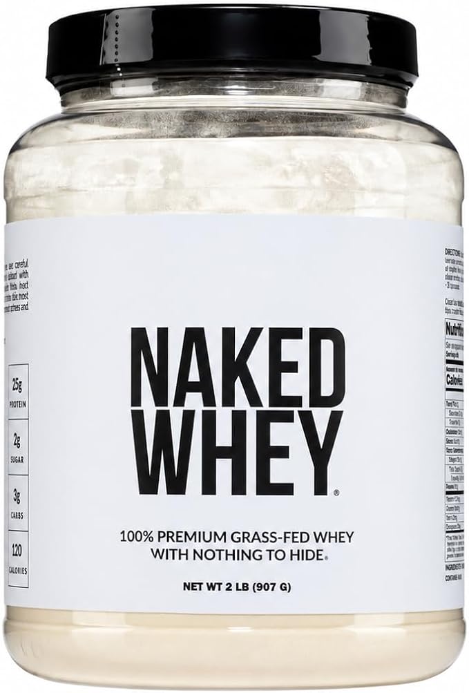 NAKED 2LB grass fed whey protein powder