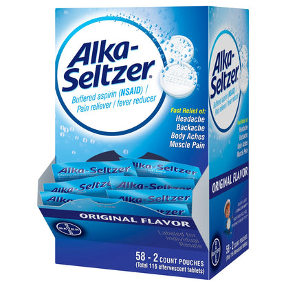 Individually packaged Alka-Seltzer Original pouches