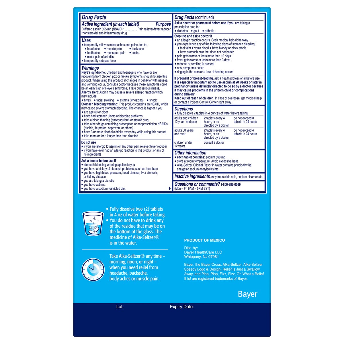 Alka-Seltzer Original travel-friendly relief tablets
