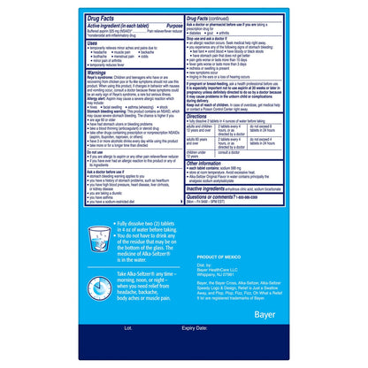 Alka-Seltzer Original travel-friendly relief tablets