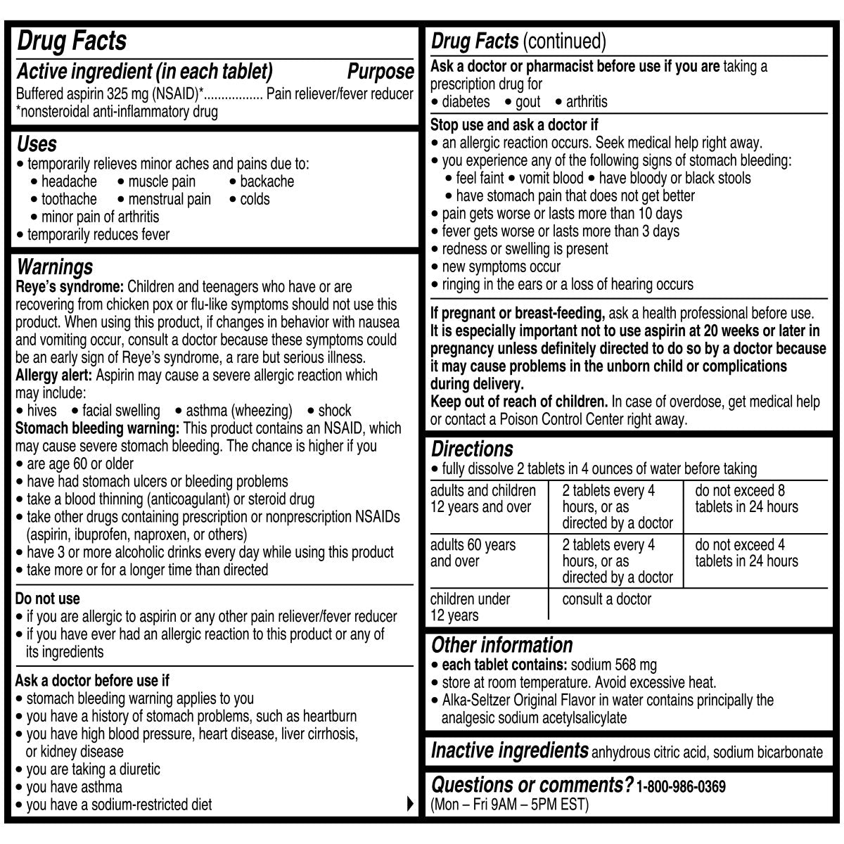 Alka-Seltzer Original grocery health and medicine pack