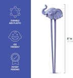 Food-safe ABS kids chopsticks with elephant design