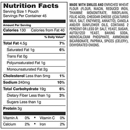 Pepperidge Farm Goldfish Crackers, Cheddar, 1 oz, 45-Count
