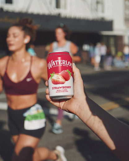 Waterloo purified sparkling water strawberry cans