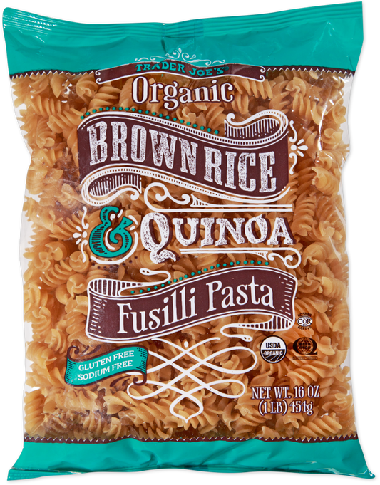 Trader Joe's organic brown rice and quinoa fusilli pasta