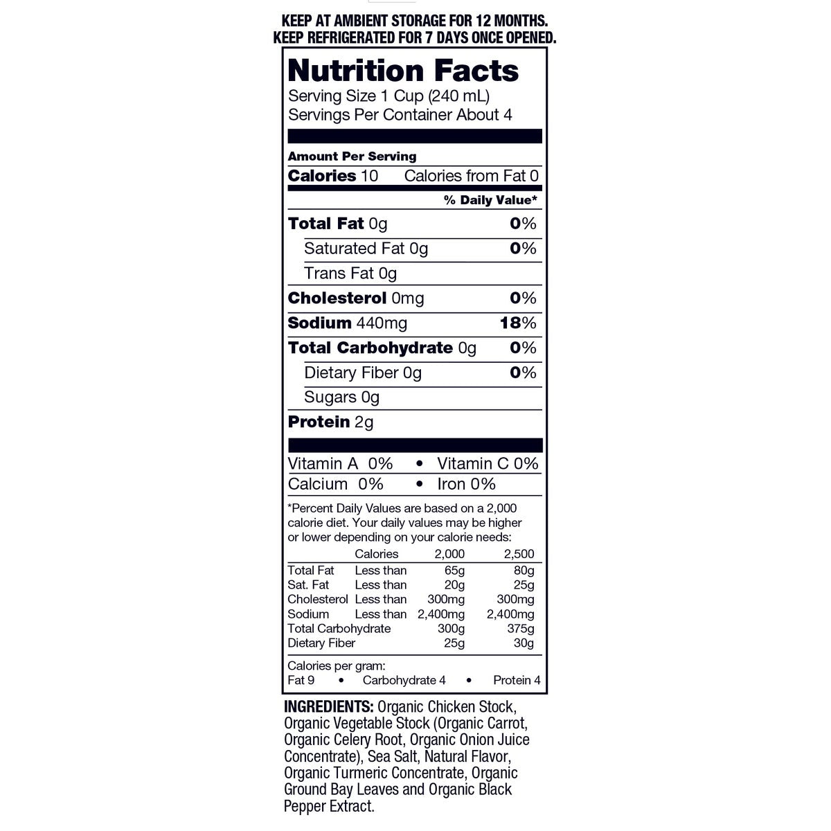 Organic chicken stock 32 fl oz carton