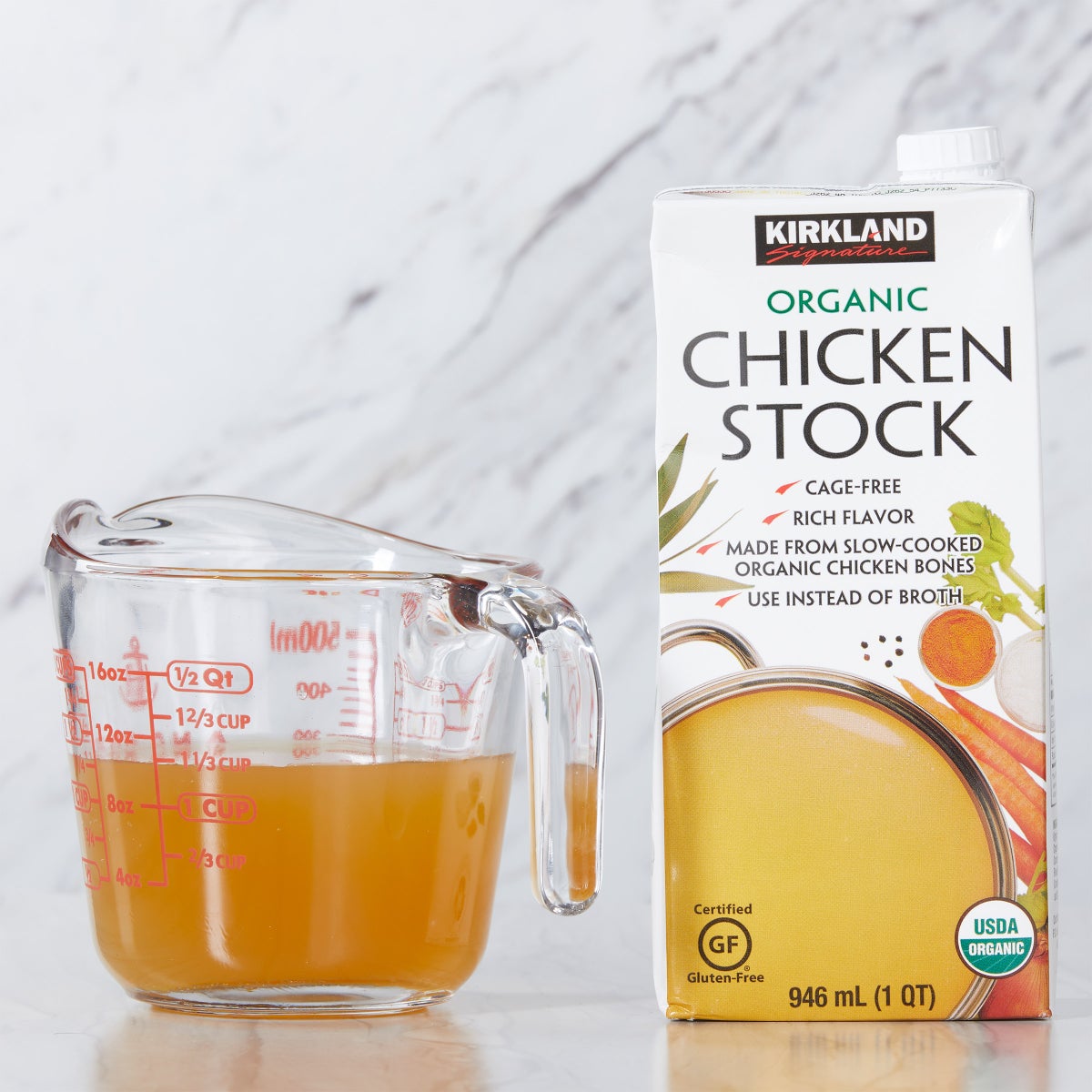 Resealable organic chicken stock packaging