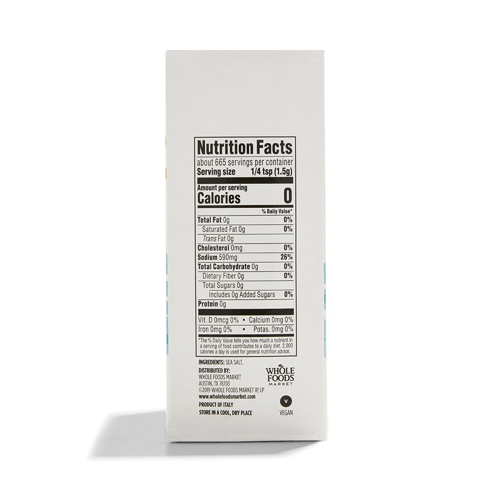 365 Whole Foods Market kosher sea salt container
