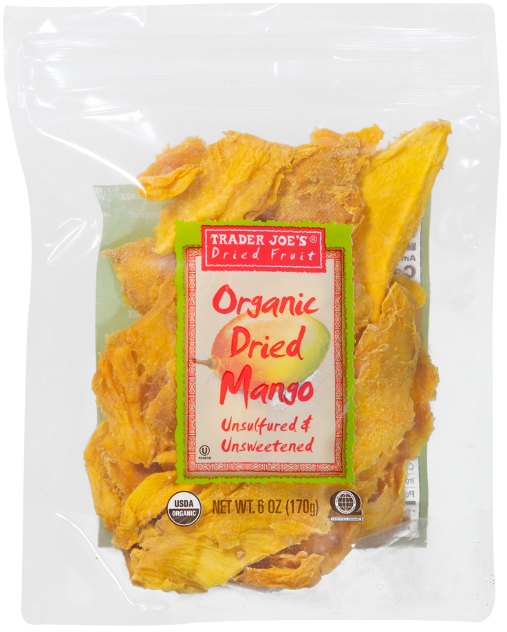 Trader Joe's organic dried mango unsulfured and unsweetened