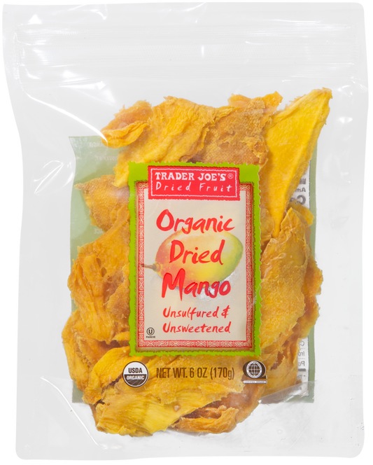 Trader Joe's organic dried mango unsulfured and unsweetened