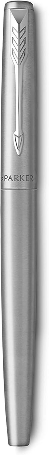 Stainless steel Parker fountain pen with arrowhead clip