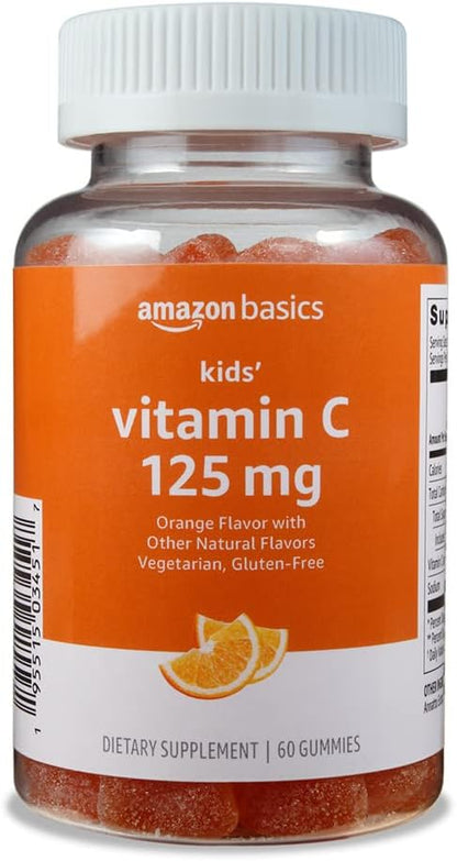 Orange flavor kids vitamin C gummies 60 count
