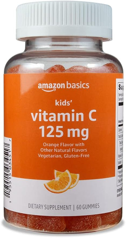 Amazon Basics kids vitamin C gummies bottle