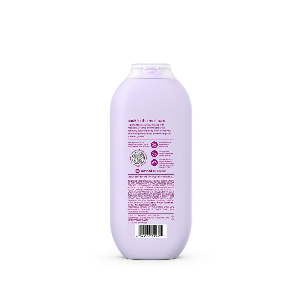 Serene Escape body wash with magnolia, rosehip, and manoi oil