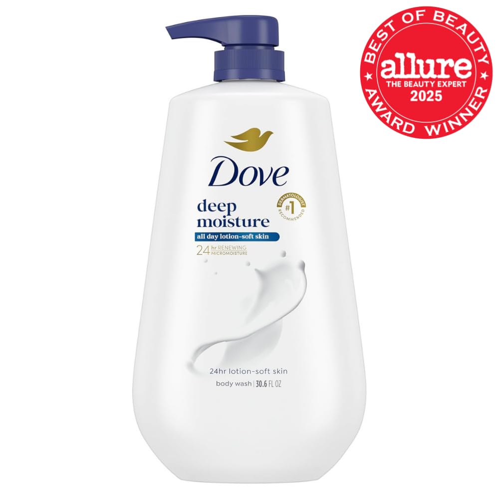 Dove Deep Moisture Body Wash front bottle view