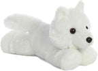 Aurora Mini Flopsie white wolf stuffed animal 9 inch