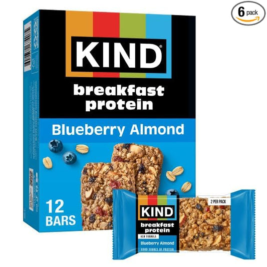 KIND Blueberry Almond Breakfast Protein Bars box
