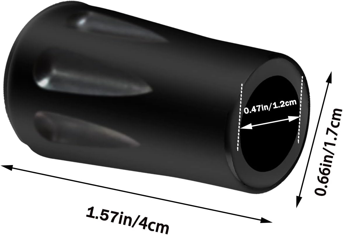 Trekking pole rubber protectors with patterned bases
