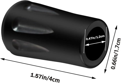 Trekking pole rubber protectors with patterned bases