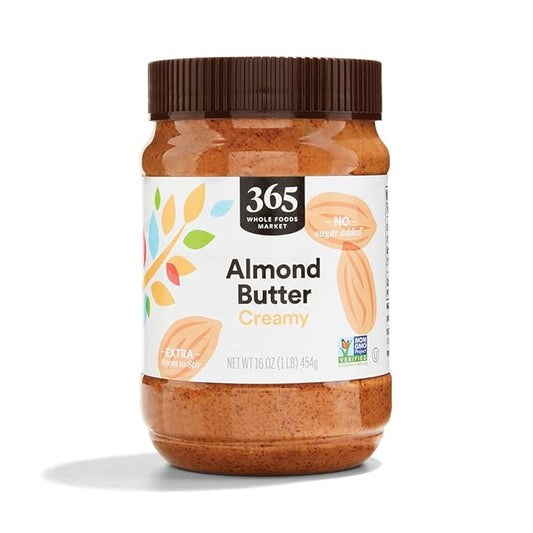 365 by Whole Foods Market creamy almond butter 16 ounce jar
