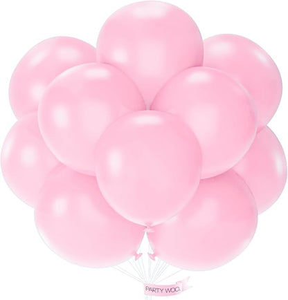 PartyWoo baby pink pastel balloons 20 count