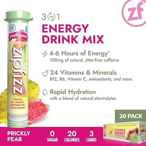 Zipfizz Prickly Pear powder for mixing with water