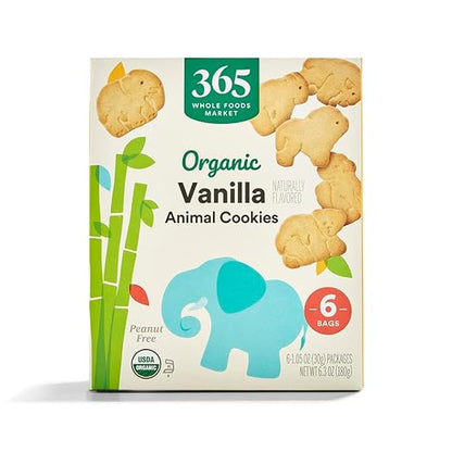 365 organic vanilla animal cookies multi pack