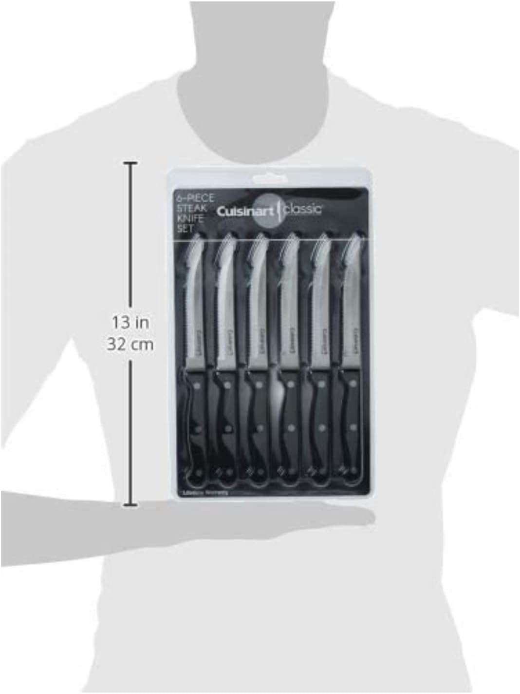 Black Cuisinart steak knife with forged blade