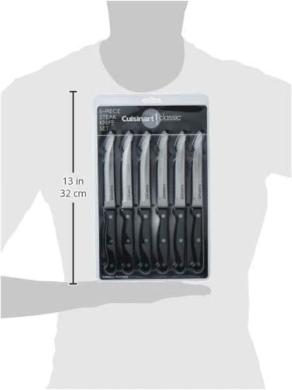 Black Cuisinart steak knife with forged blade