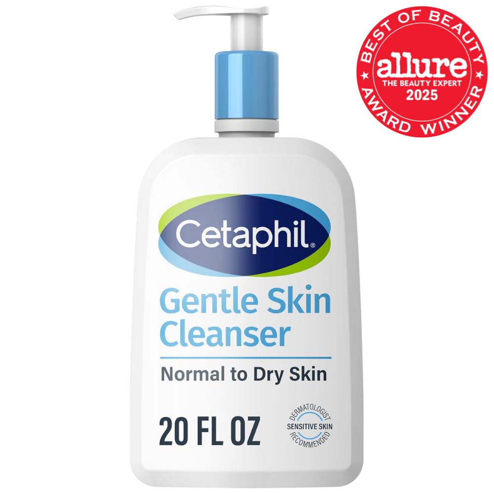 Creamy non-foaming Cetaphil facial cleanser bottle