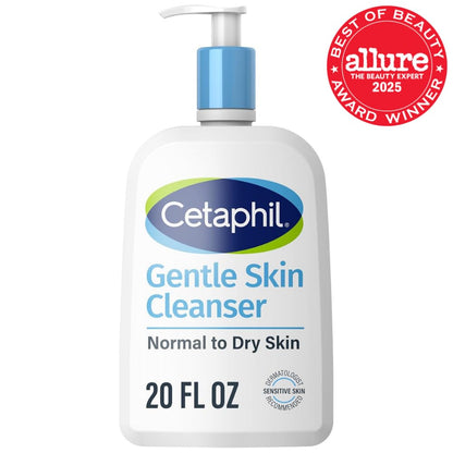 Creamy non-foaming Cetaphil facial cleanser bottle