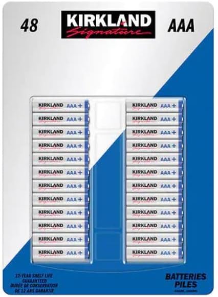 Kirkland Signature Alkaline AAA Plus Batteries, 48 Count