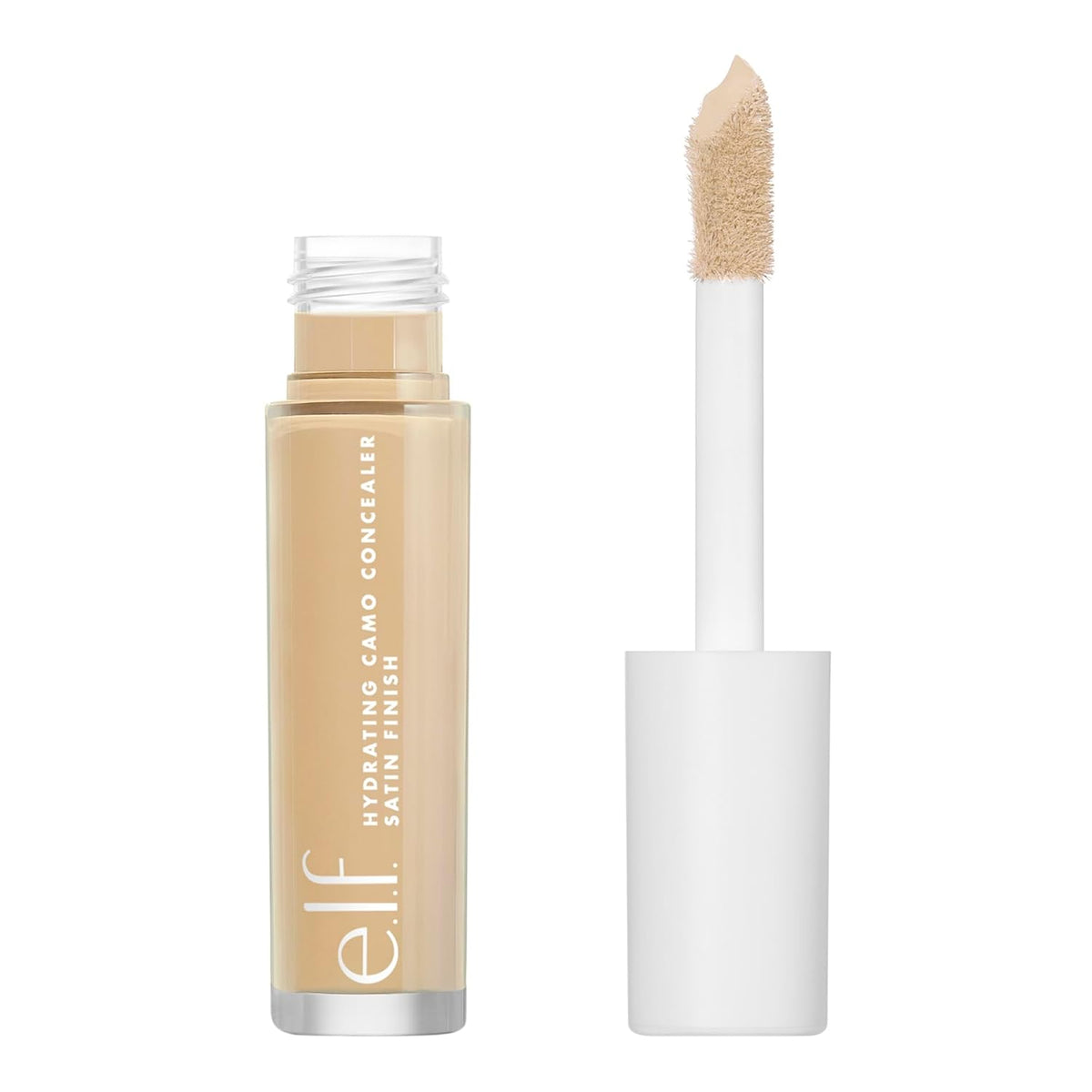 Full coverage e.l.f. liquid concealer with satin finish