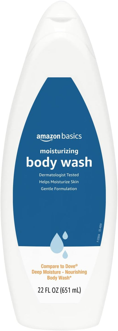 Amazon Basics deep moisture body wash, single bottle