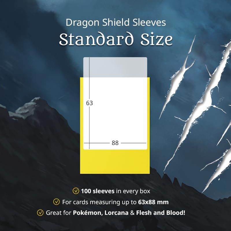 Textured matte Dragon Shield sleeves for easy shuffling