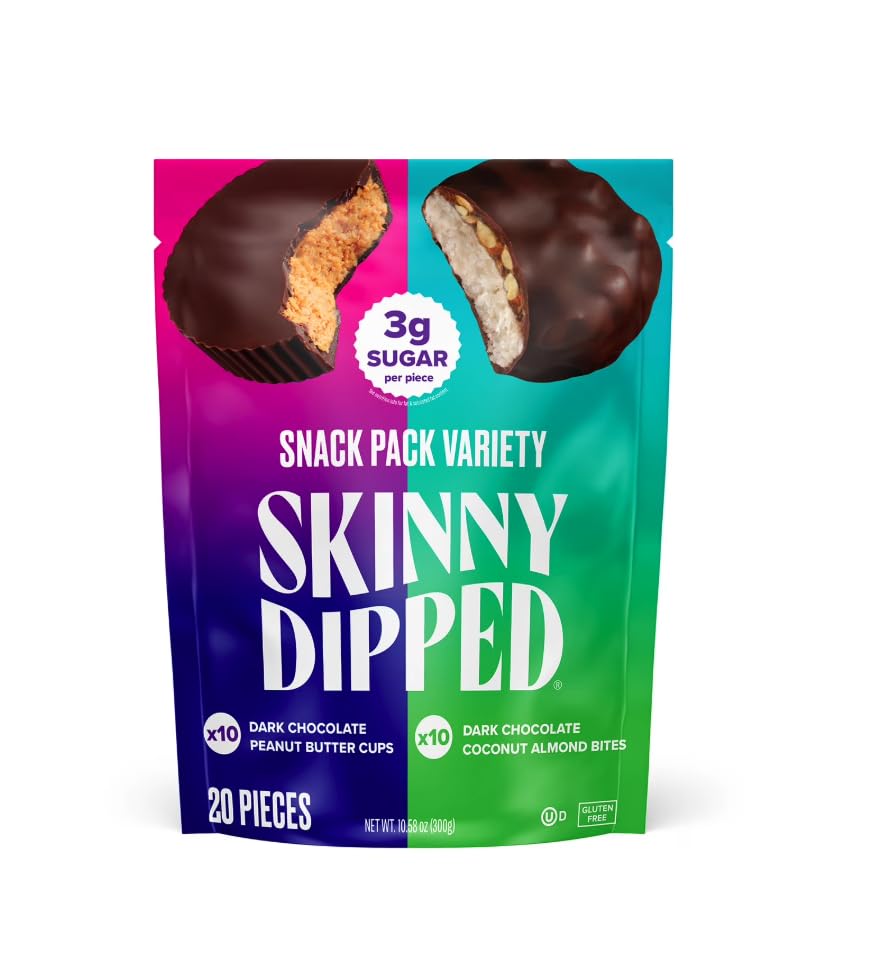 Chocolate snack variety pack by Skinny Dipped