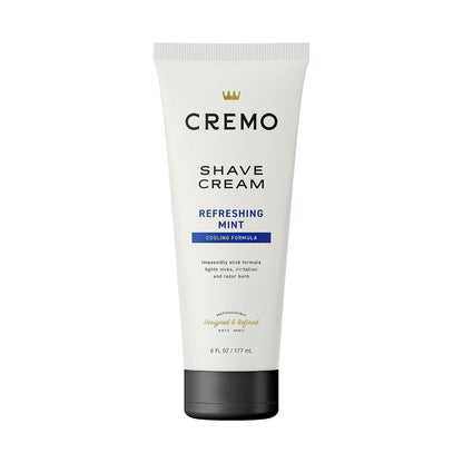Cremo men's cooling shave cream front packaging