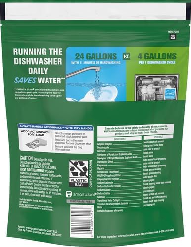 Dishwasher Detergent Pods Unisex Fresh Scent, 27 Count