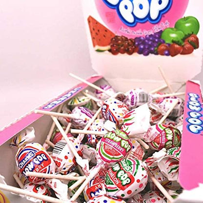 100 count box of assorted Charms Blow Pop suckers