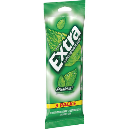 Sugar free spearmint chewing gum multipack