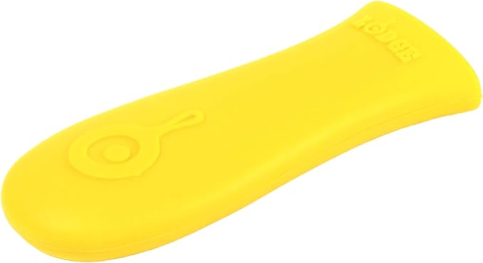 Yellow Lodge silicone hot handle holder for cast iron skillet