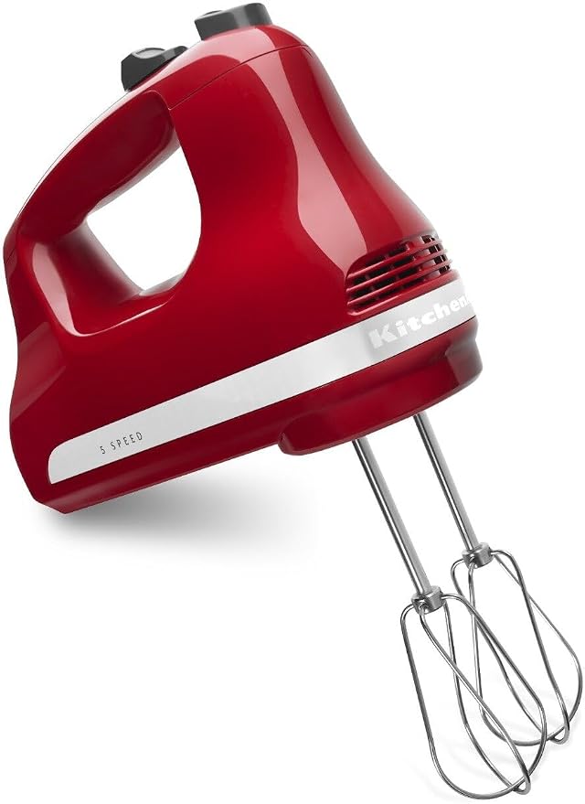 KitchenAid KHM512 Empire Red 5-speed hand mixer