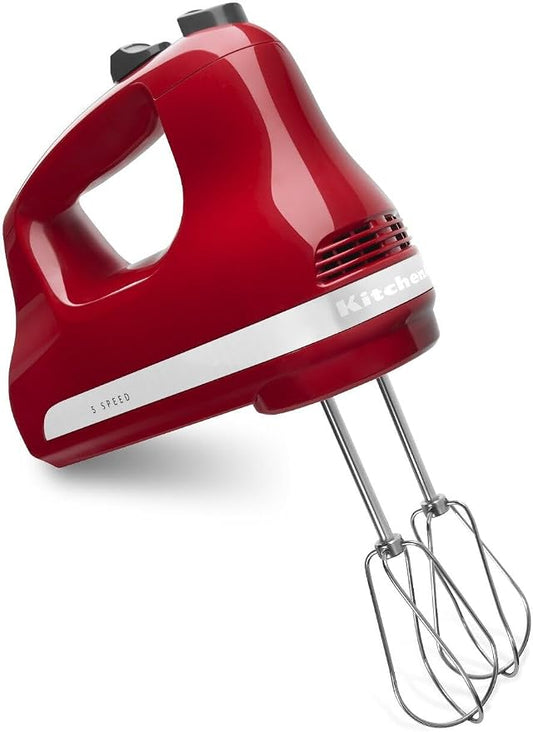 KitchenAid KHM512 Empire Red 5-speed hand mixer